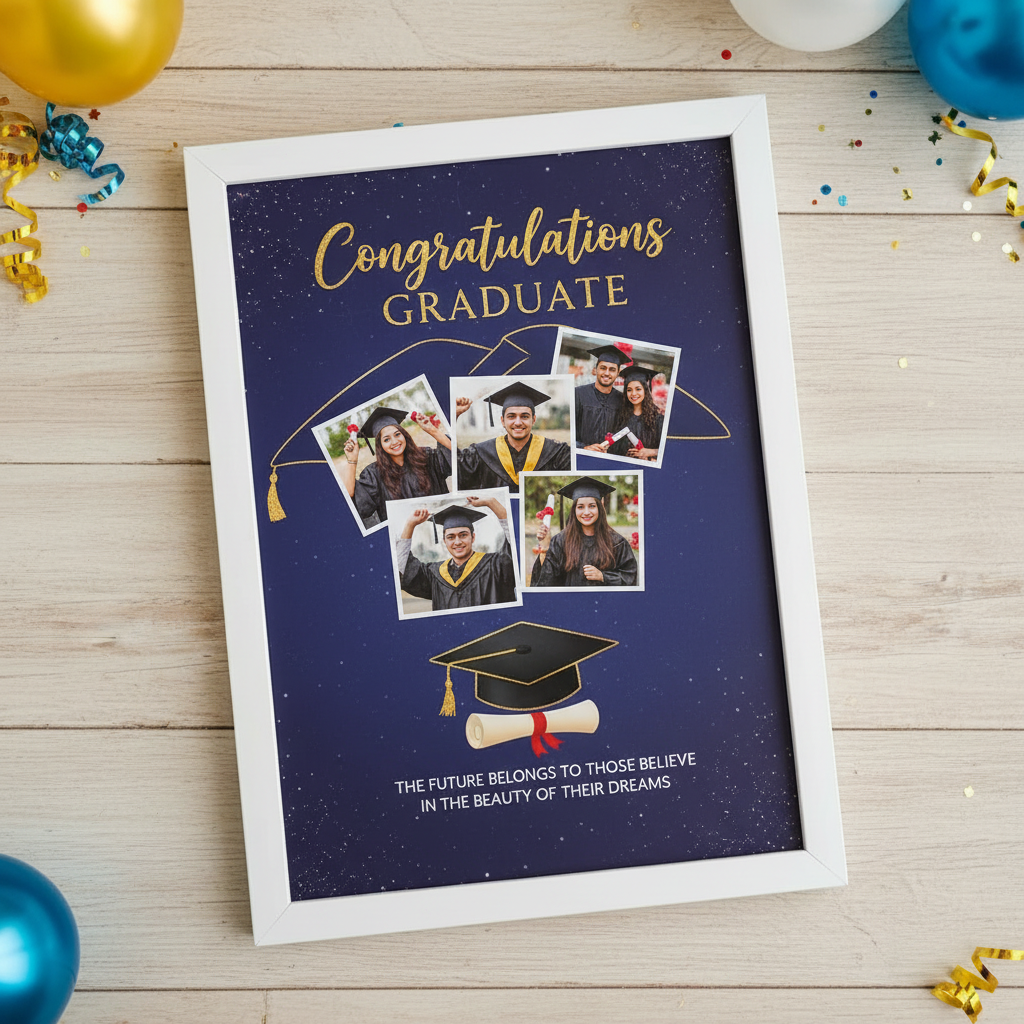 Personalized A4 Premium Photo Frame - 8x12 inch Wooden Frame