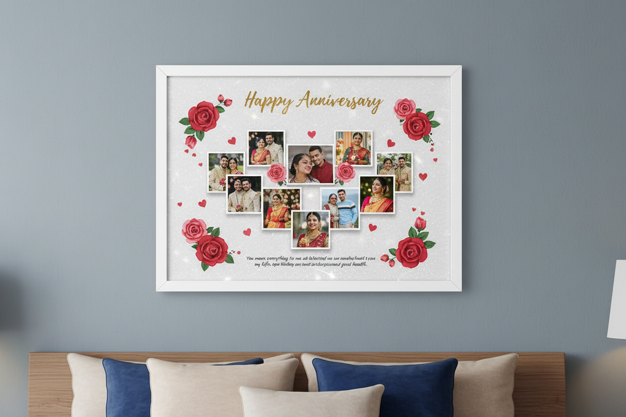 12x18 Anniversary White Frame