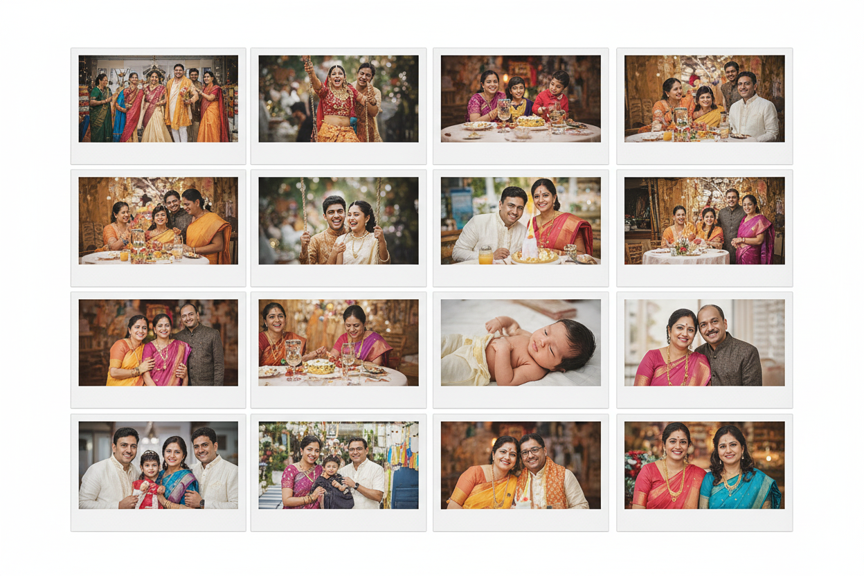 15 Polaroid Photos Grid