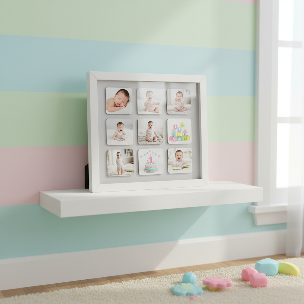 8x8 White Baby Collage