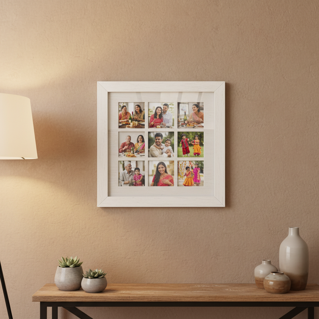 8x8 White Family Collage