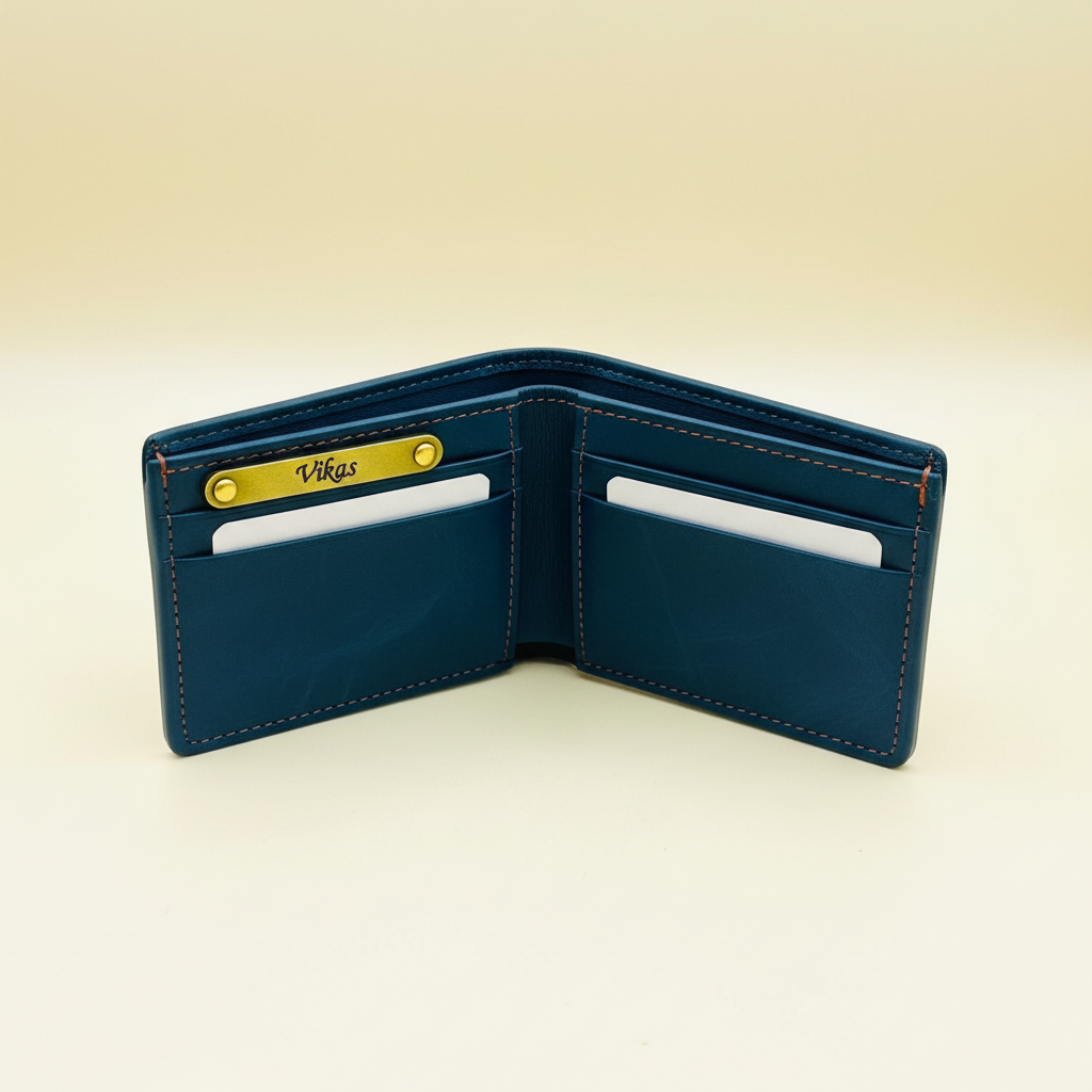 Blue Wallet Interior