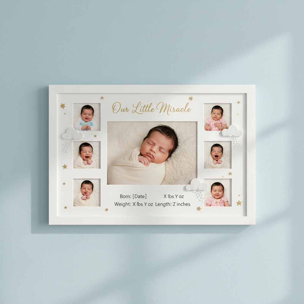 12x18 Baby White Frame