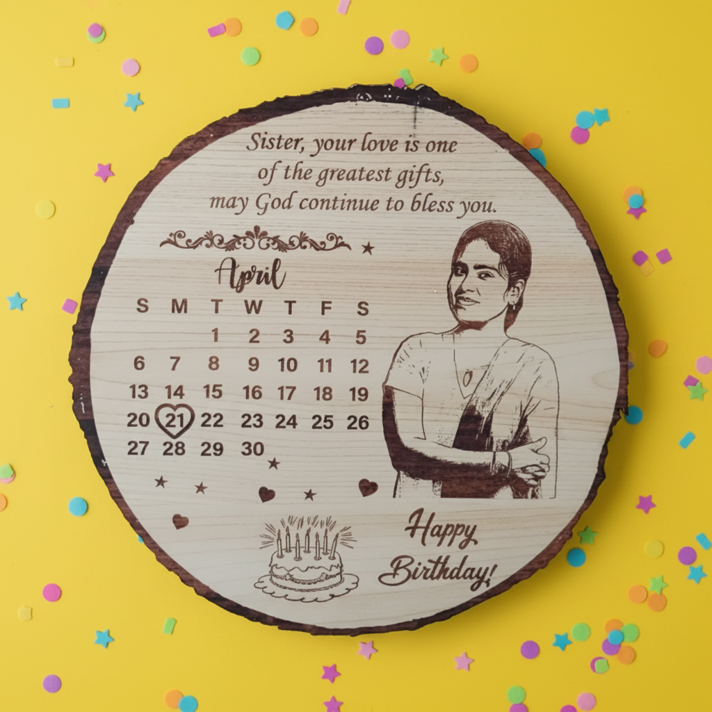 Yellow Confetti Calendar