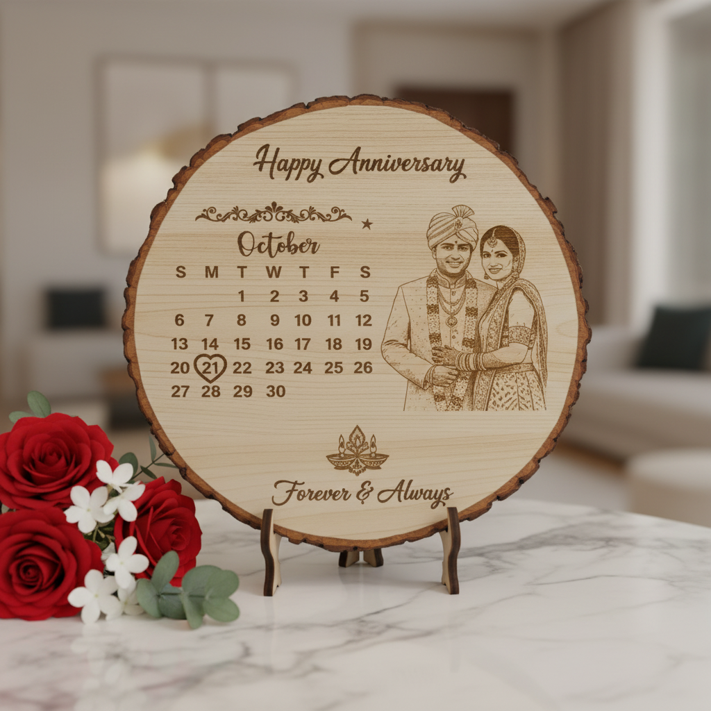 Marble with Flowers Calendar