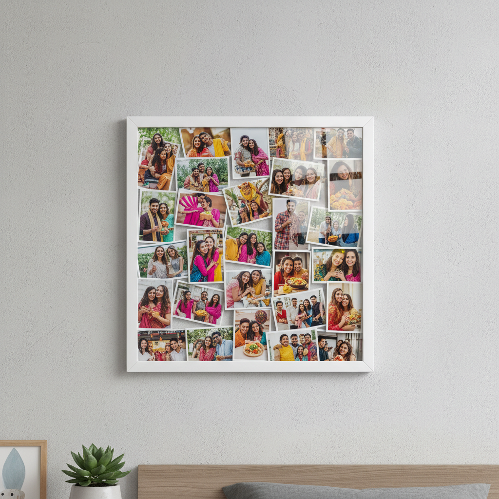 12x12 White Friends Collage