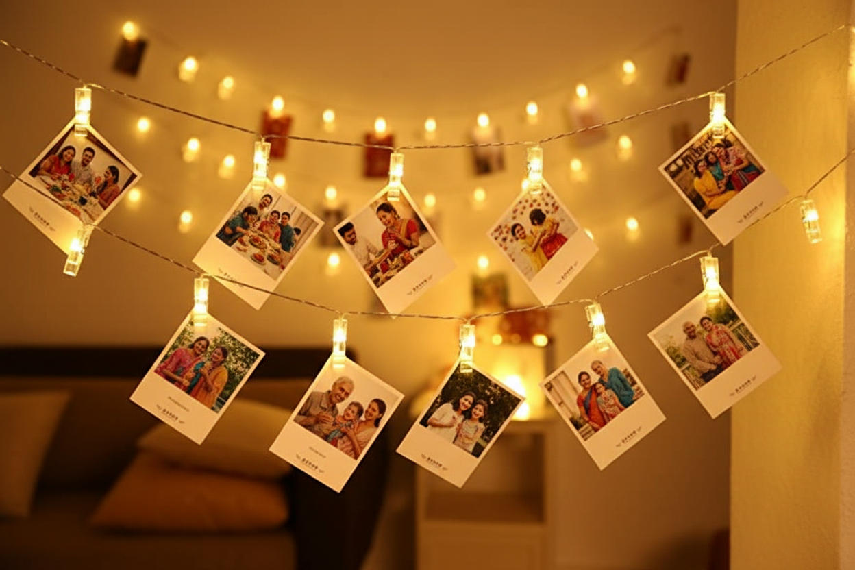 LED Photo String Lights Full View