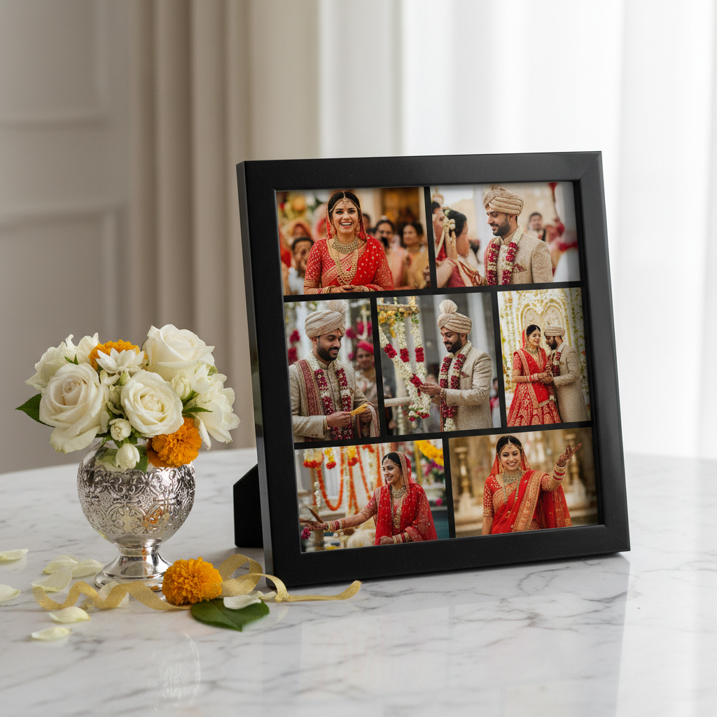 8x8 Black Wedding Collage