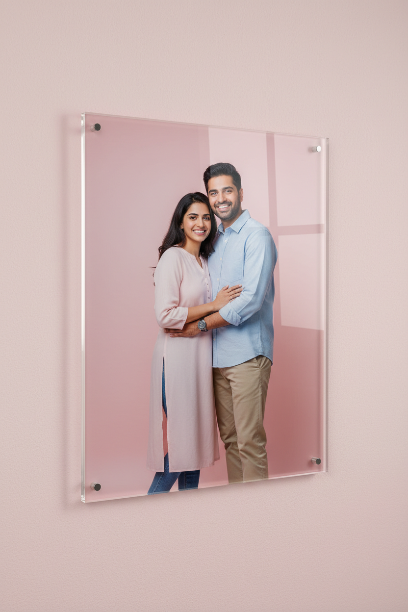 A4 Acrylic Wall Frame Casual Couple