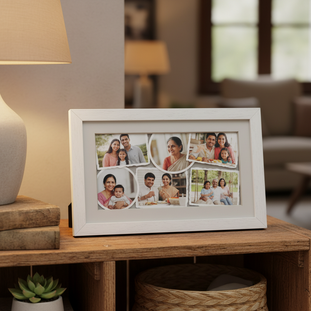 5x7 White Family Collage