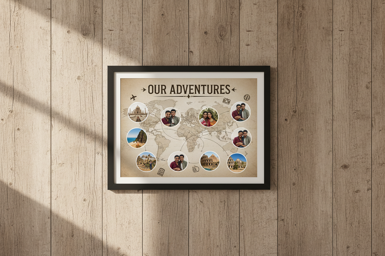 12x18 Travel Black Frame